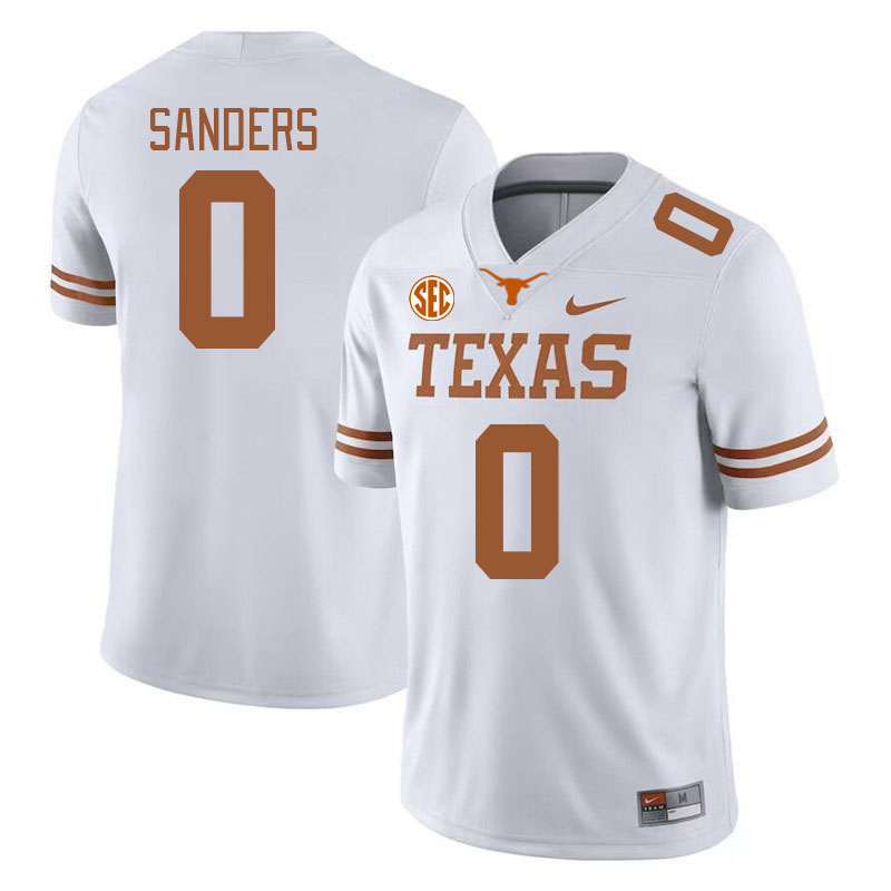 # 0 Ja'Tavion Sanders Texas Longhorns Jerseys Football Stitched-White